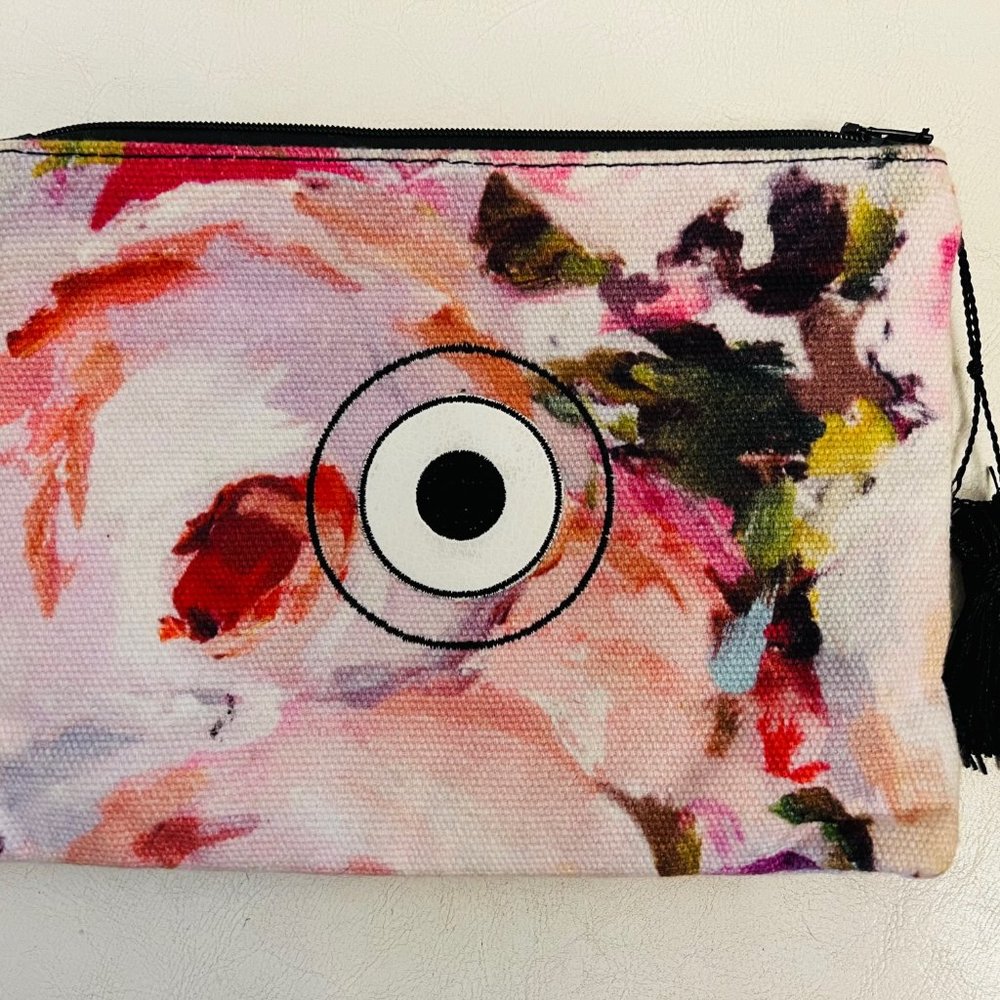 Christina Malle Hand-painted Eye Clutch